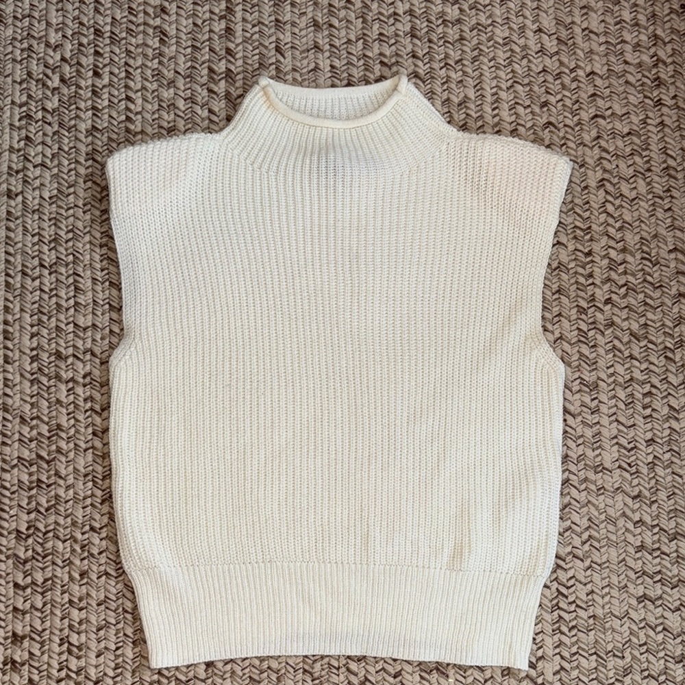 Cream Sleeveless Knit Sweater from Nordstroms